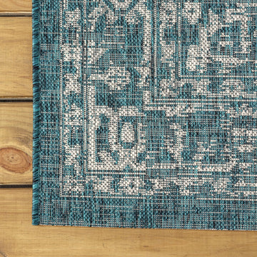 Malta Bohemian Medallion Textured Weave Indoor/outdoor Area Rug